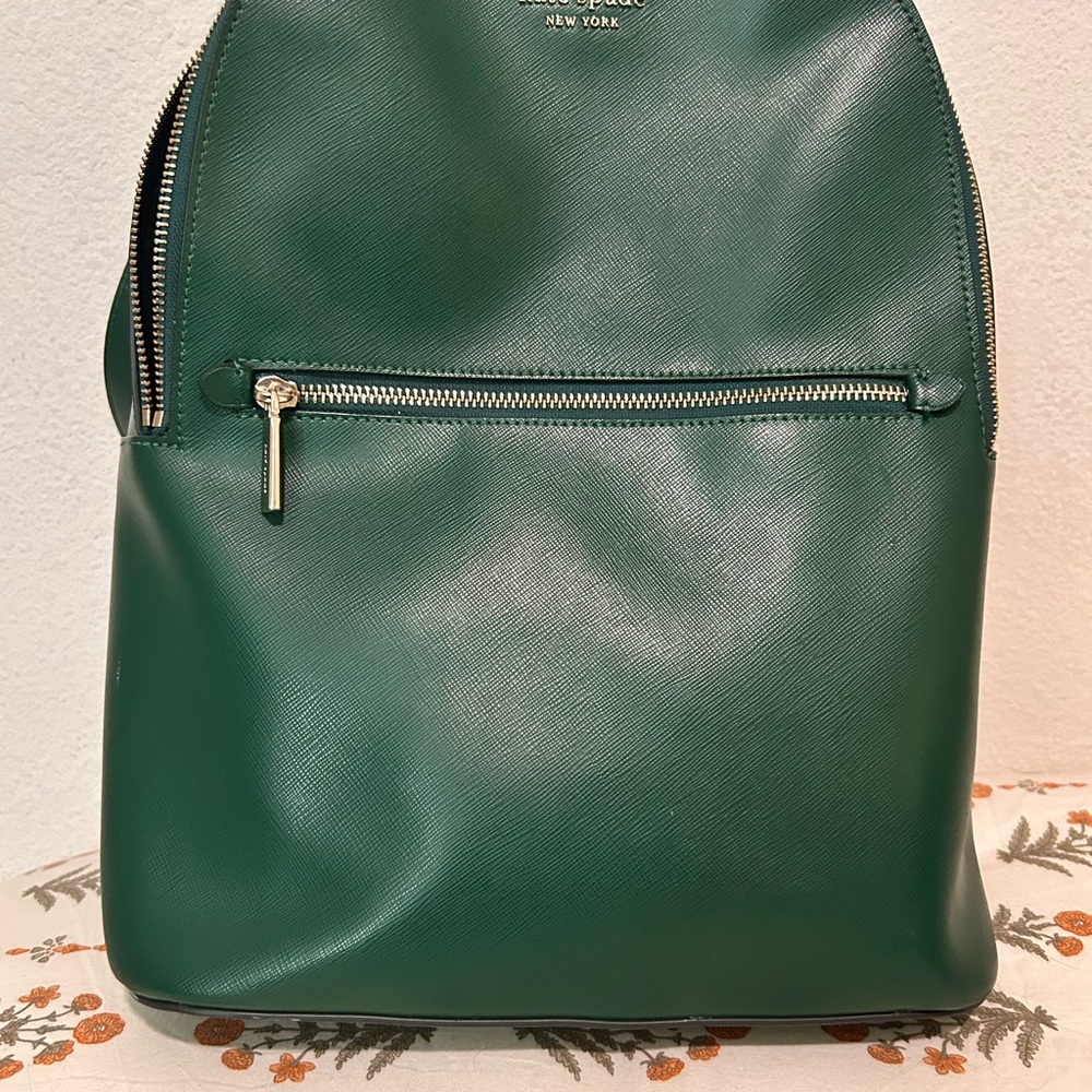 Kate Spade New York Green Leather Backpack